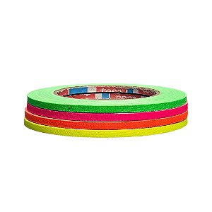 KIT 4 rls Fita Tecido Gaffer Tape Tesa 05mmX25m Fluorescente