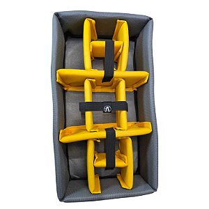 Divisória Organizadora Para Case MP0055 e MAI 545 Acolchoada ATM Pro Cinza e Amarelo