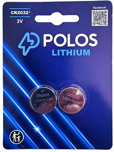 Bateria Lithium CR2032 3V 2 Unidades Polos