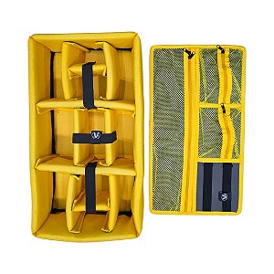 Kit Divisória e Organizador de tampa para Case Maleta MP0055 ATM Pro Amarelo