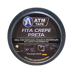 Fita Crepe Preta Profissional 50mmx50m ATM TAPE