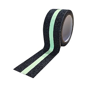 Fita Antiderrapante Preta com Faixa Fosforescente 50mmX30m ATM TAPE
