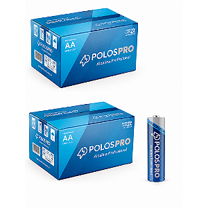 Kit com 2 Caixas de Pilha AA Com 40 Unidades Polos Pro