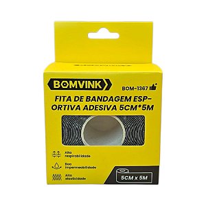 Fita de Bandagem Muscular Elástica Esportiva 50mmx5m