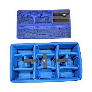 Kit Divisória e Organizador de tampa para Case MP0055 e MAI 545 ATM Pro Azul Claro