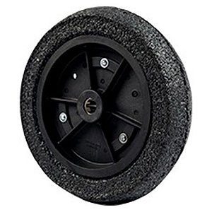 Roda 3,25x8x1 aro plástico com pneu maciço c/ rolamento - Rodado Forte