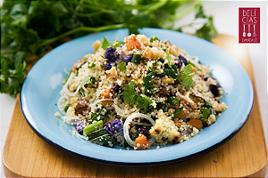 COUSCOUS DE COGUMELOS E VEGETAIS