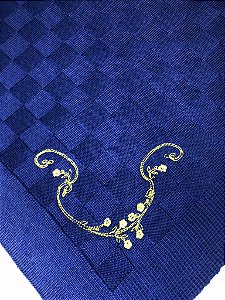 Manta Azul Royal Flor