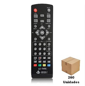 Controle Remoto para Conversor Digital ISDB-T Inforkit LE-7495 -  200 unidades