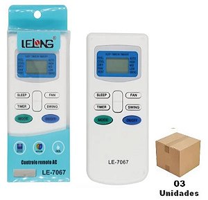 Controle Remoto Para Ar Portátil Philco Ph11000f, Ph11000qf - LE-7067 - 03 Unidades