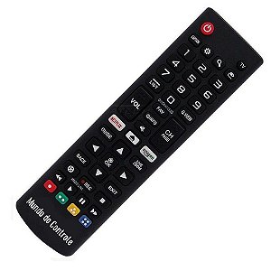 Controle Tv Smart LG Netflix Amazon Akb75095315 4k 49uj7500  32LJ520B 43UJ6525, 55UJ6300