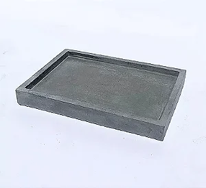 Prato Quadrado de Cimento - 29 x 29 cm