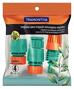 Conjunto para Irrigação Tramontina com Engates Rápidos e Esguicho - 4 Peças