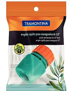Engate Rápido com Aquastop Tramontina em Plástico para Mangueira 1/2"