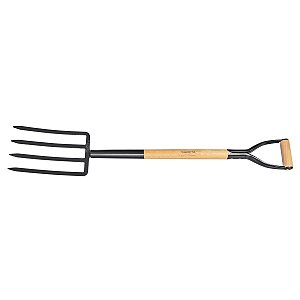 Forcado para Terra com 4 Dentes e Cabo de Madeira - 74 cm