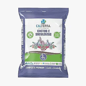 Substrato Composto Premium para Cactos e Suculentas Calterra - 3 kg