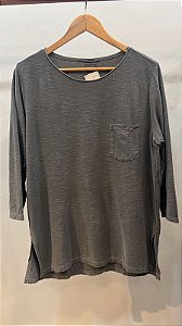 Blusa Manga 3/4 Preto Stone