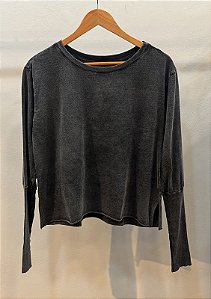 Blusa Chicago Preta Marmo