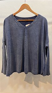 Blusa Boston Azul Marmo