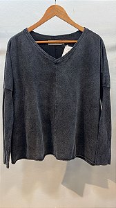 Blusa Boston Preto Marmo
