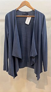 Cardigan Curto Azul Stone