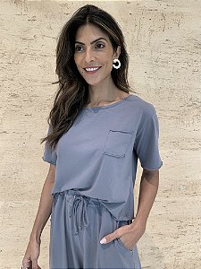 Cropped Milão Cinza