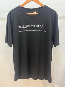 T-Shirt Masculina Silk Resiliência Preta
