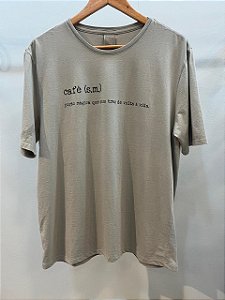 T-Shirt Masculina Silk Café Cinza