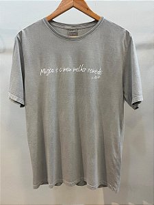 T-Shirt Masculina Silk Música Cinza