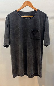 T-shirt Masculina Bolso Preto Marmo