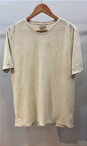 T-Shirt Masculina V Flamê Off White