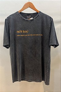 T-Shirt Masculina Silk Café Preto Marmo