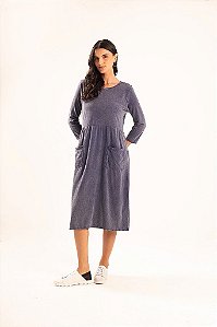 Vestido Holambra Azul Marmo