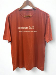 T-Shirt Masculina Silk Coragem Telha