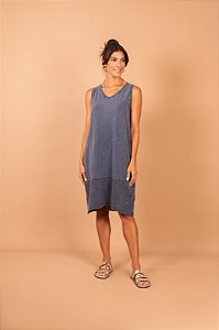 Vestido Positano Preto Marmo