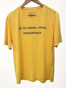 T-Shirt Masculina Silk RJ Amarela