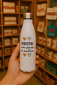 Squeeze Térmica Personalizada De Inox Branca 450ml
