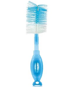 Escova para Mamadeira 2 em 1 Soft Clean Azul -Multikids Baby