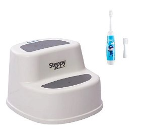 Kit Higiene Degrau Steppy e Escova de Dentes Elétrica