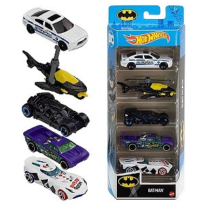 Conjunto 5 Carrinhos Hot Wheels Batman - Mattel