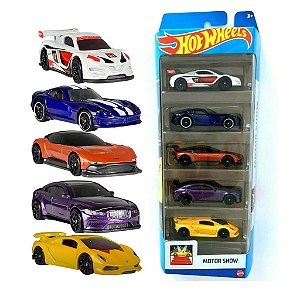 Conjunto 5 Carrinhos Hot Wheels Motor Show - Mattel