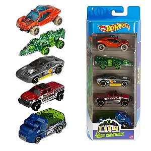 Conjunto 5 Carrinhos Hot Wheels City Toxic - Mattel