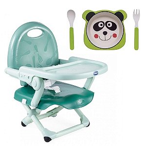 Cadeira de Alimentação com Prato e Talheres Panda