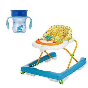 Andador para Bebê Buggy E Copo Perfect Cup - Azul