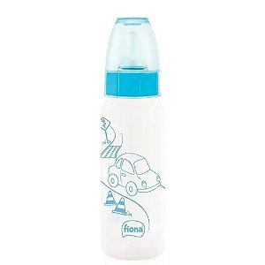 Mamadeira Clássica Bico Silicone 240ml Azul - Fiona - Lillo