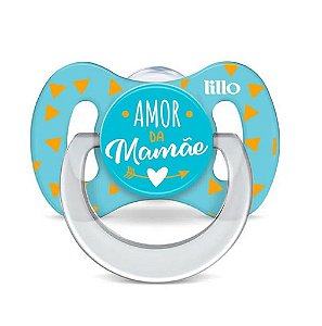 Chupeta Lillo Funny Amor Orto TAM1 de 0 a 6 meses - Azul