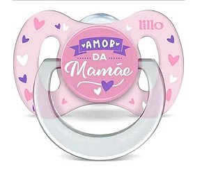 Chupeta Lillo Funny Amor Orto TAM1 de 0 a 6 meses - Rosa