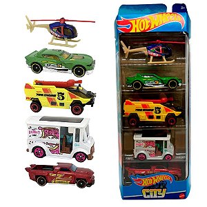 Conjunto 5 Carrinhos Hot Wheels City Donuts -  Mattel