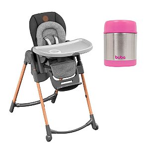 Cadeira Minla Maxi Cosi Com Pote Térmico Inox Rosa Buba