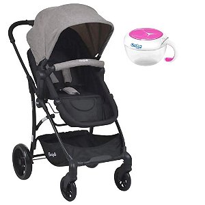 Carrinho de Bebê Convert  0 a 15kg com Porta Lanche Rosa